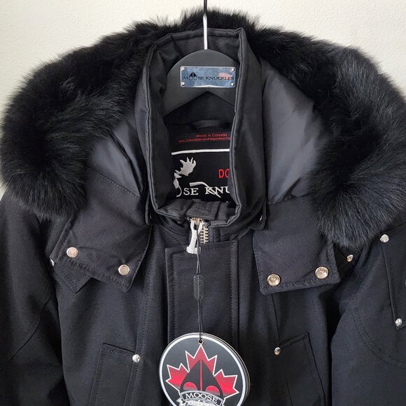 NWT Moose Knuckles Men’s Stirling Parka Black w/ Black Fur❄️ (#142) - Picture 13 of 15